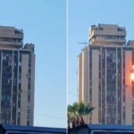 شاهد.. سقوط قنبلة من مسيّرة على مبنى محافظة حلب | أخبار un-news.org