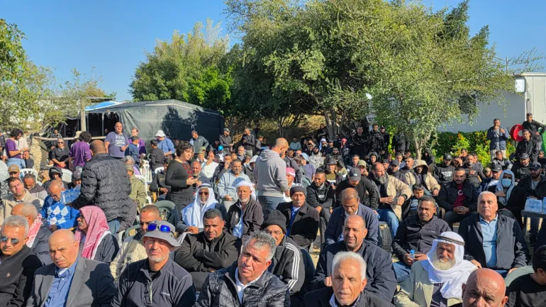 اعتصام وحراك شعبي في قرية ترابين الصانع في النقب احتجاجا على ممارسات الشرطة الإسرائيلية