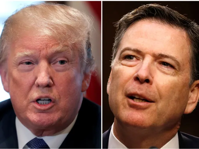 مدير مكتب التحقيقات الفدرالي السابق جيمس كومي (يمين) يواجه اتهامات خطيرة من ترمب (رويترز)