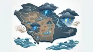 الأرصاد توقع أمطاراً رعدية وسيولًا على 11 منطقة.. زخات متوسطة ورياح نشطة.