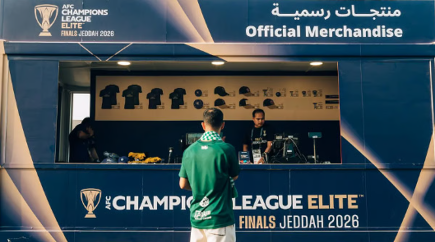 متاجر دوري أبطال آسيا تعلن استقبال جماهير جدة للمنتجات الرسمية.