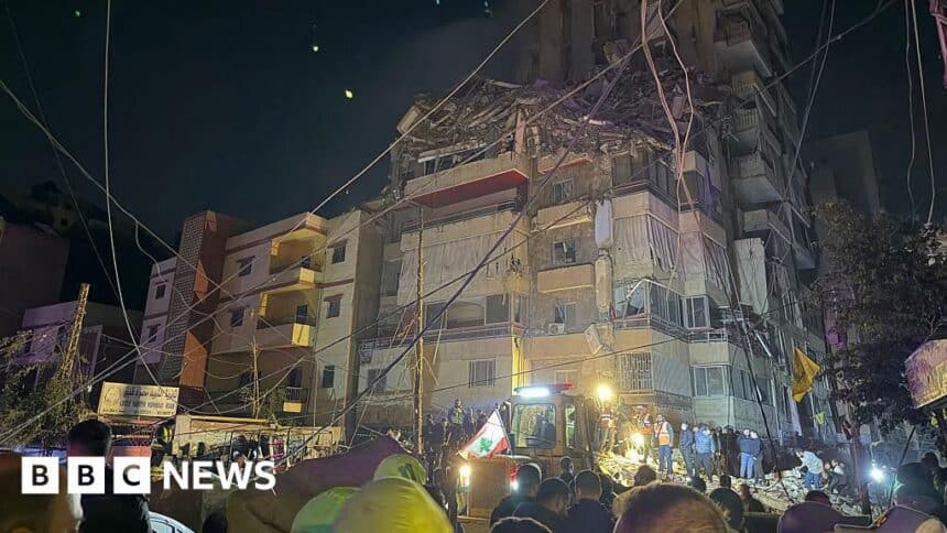 إسرائيل تقصف بيروت للمرة الأولى منذ توقف إطلاق النار بينها وهذهم
