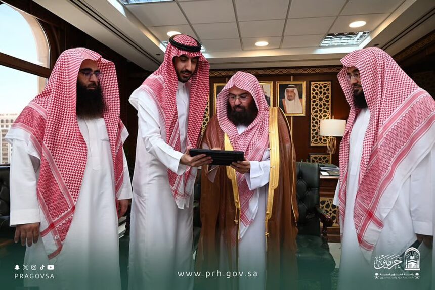 رئيس الشؤون الدينية يطلق صفحة مزايا وخصومات منسوبي المسجد النبوي على un-news.org.
